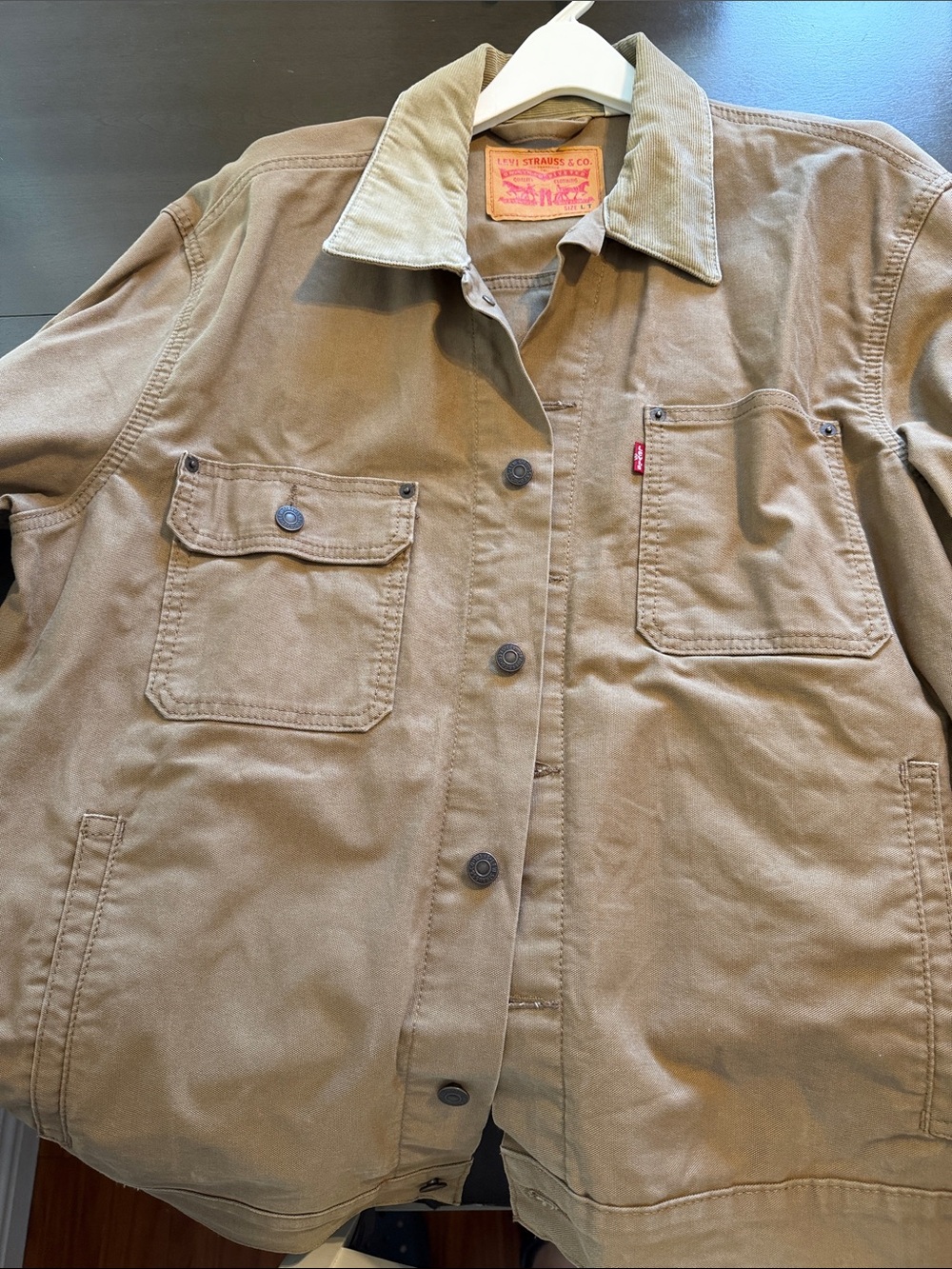 Levi's Tan Canvas Button-Up Work Jacket
